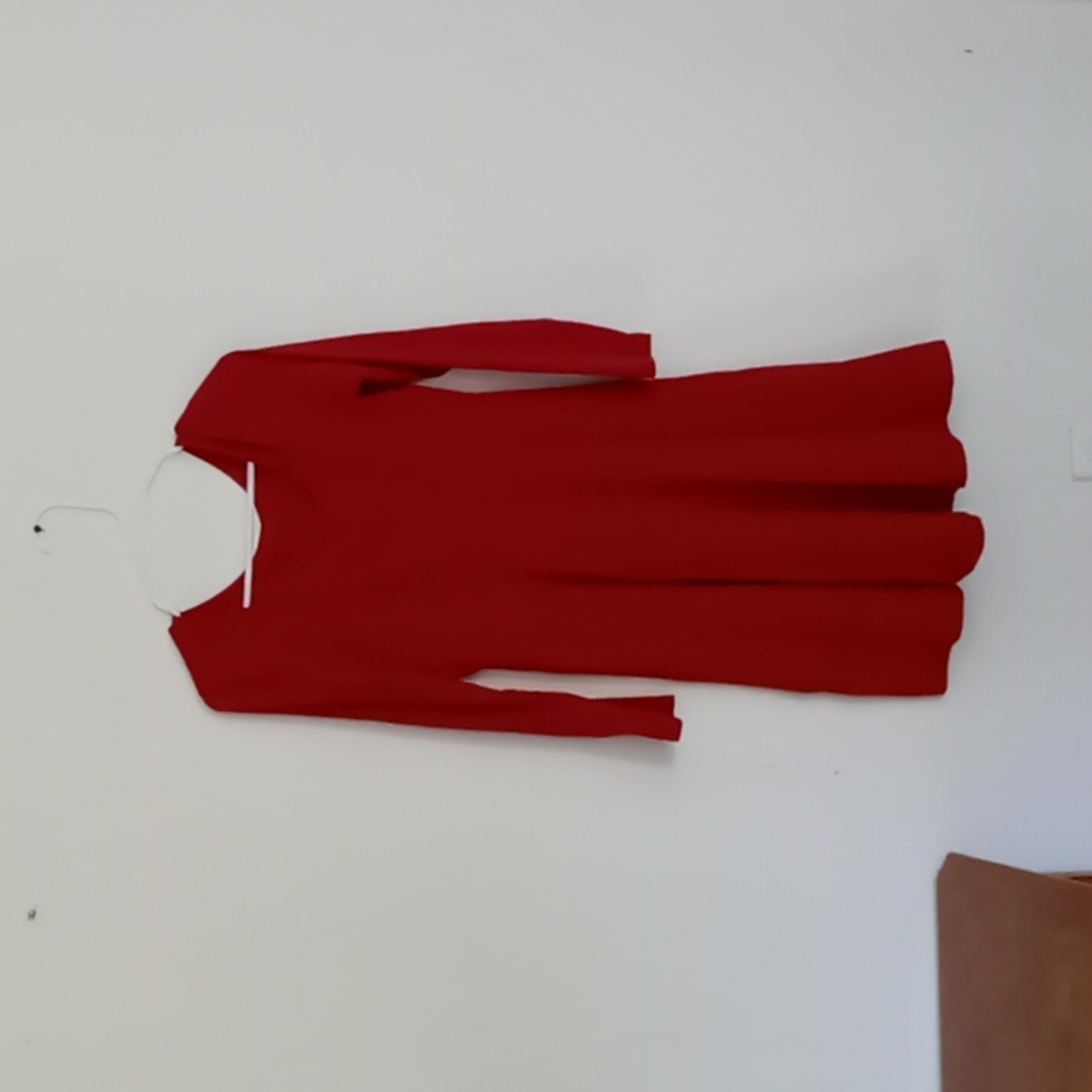 Red dress.